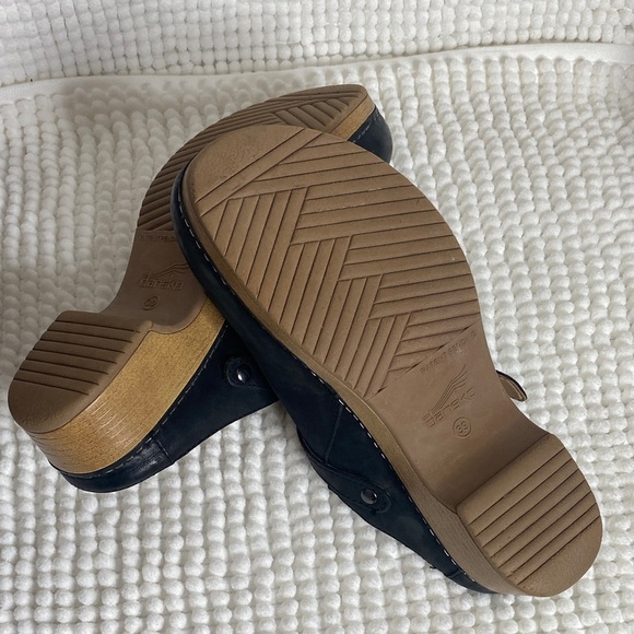 Dansko Black Suede Mules with Side Buckle - Picture 7 of 8